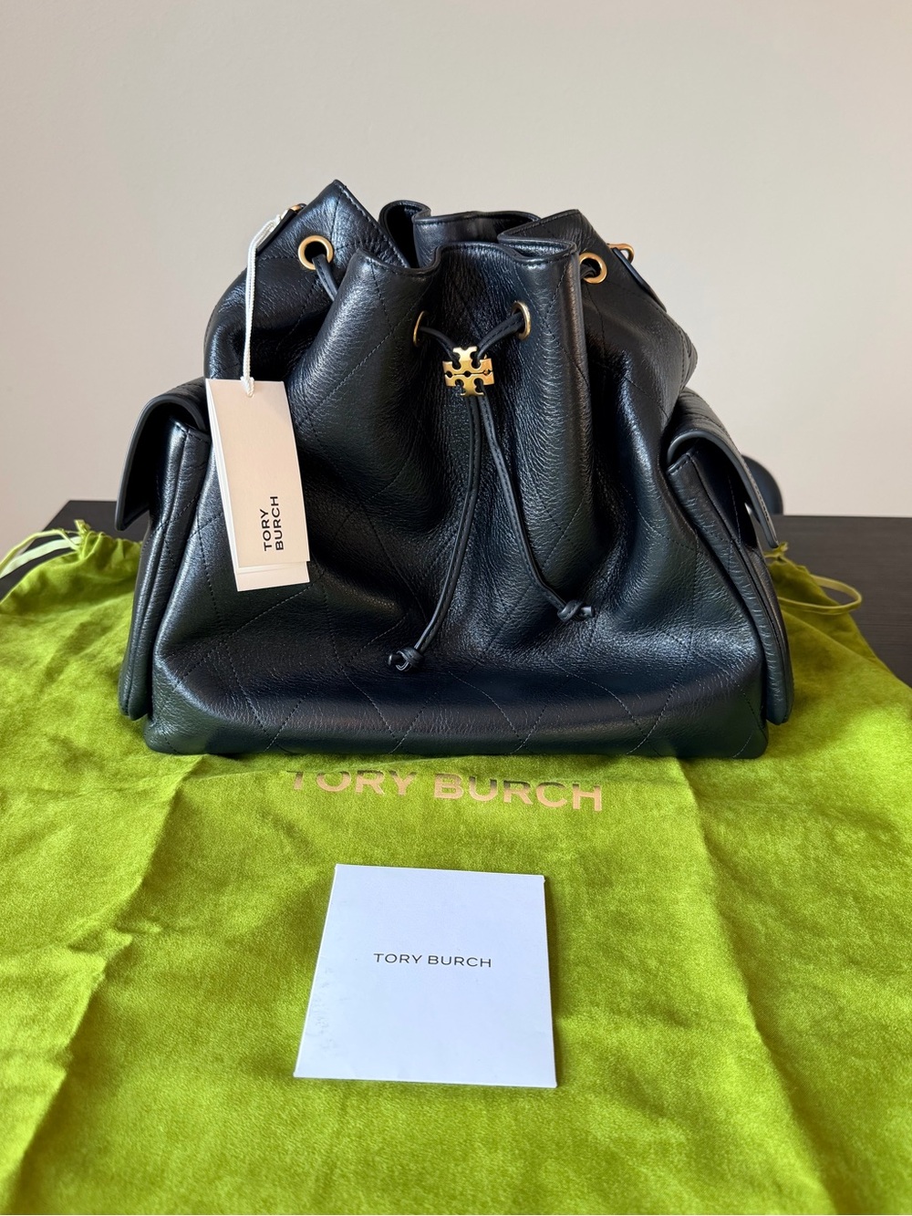 Tory Burch Charlie Drawstring Shoulder Bag - Large